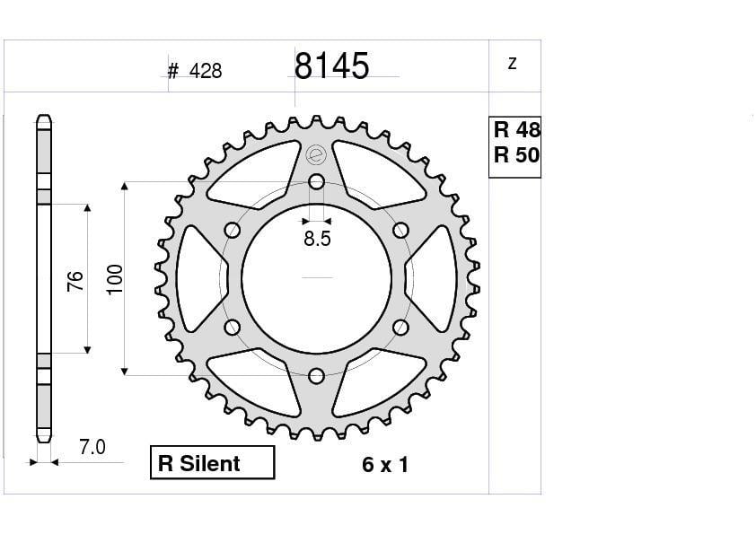 YAMAHA YZF-R 125 OGNIBENE ARKA DİŞLİ 48T