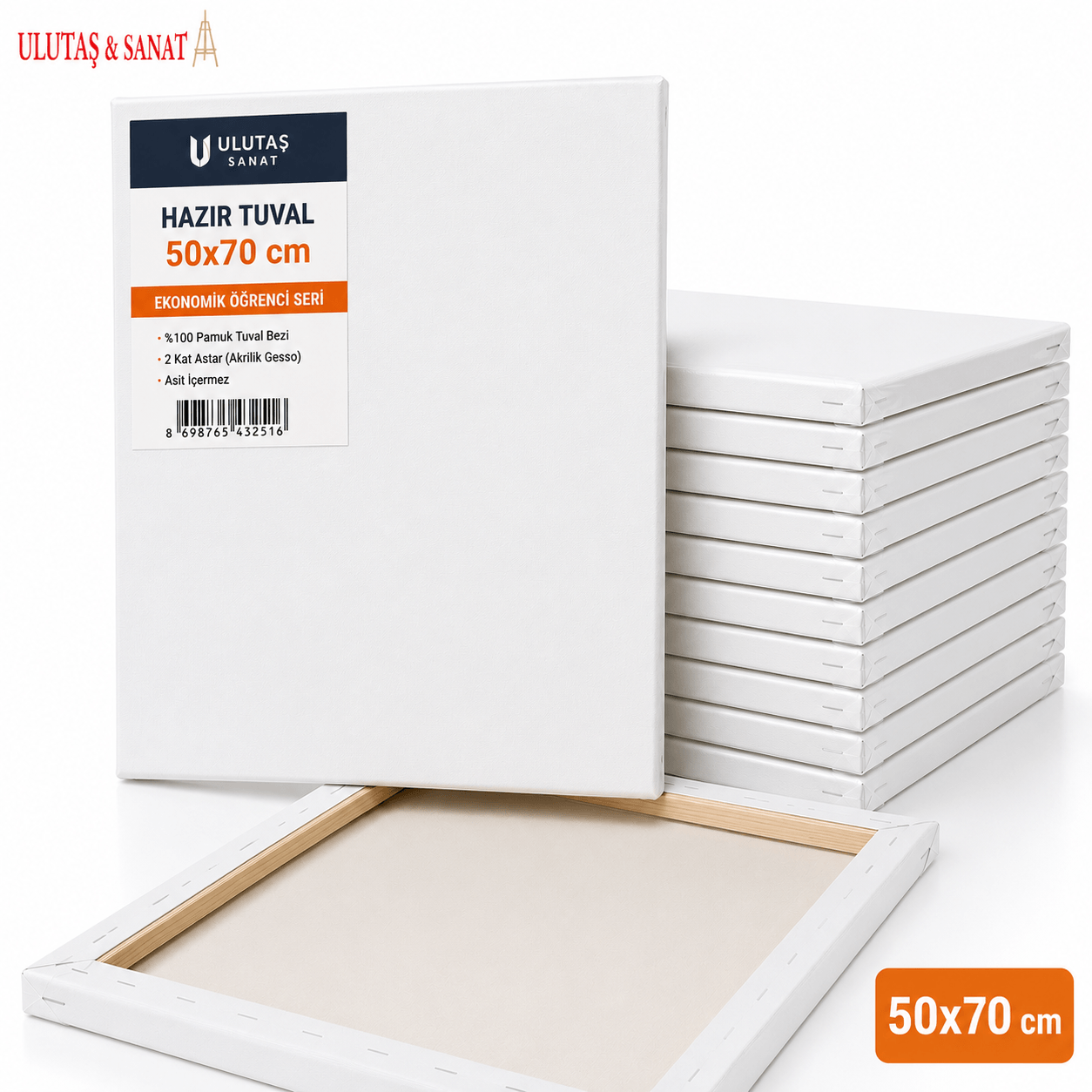 50x70 cm Tuval | Hazır Tuval | Tekli, 5li, 10lu, 25li ve 50li Paket