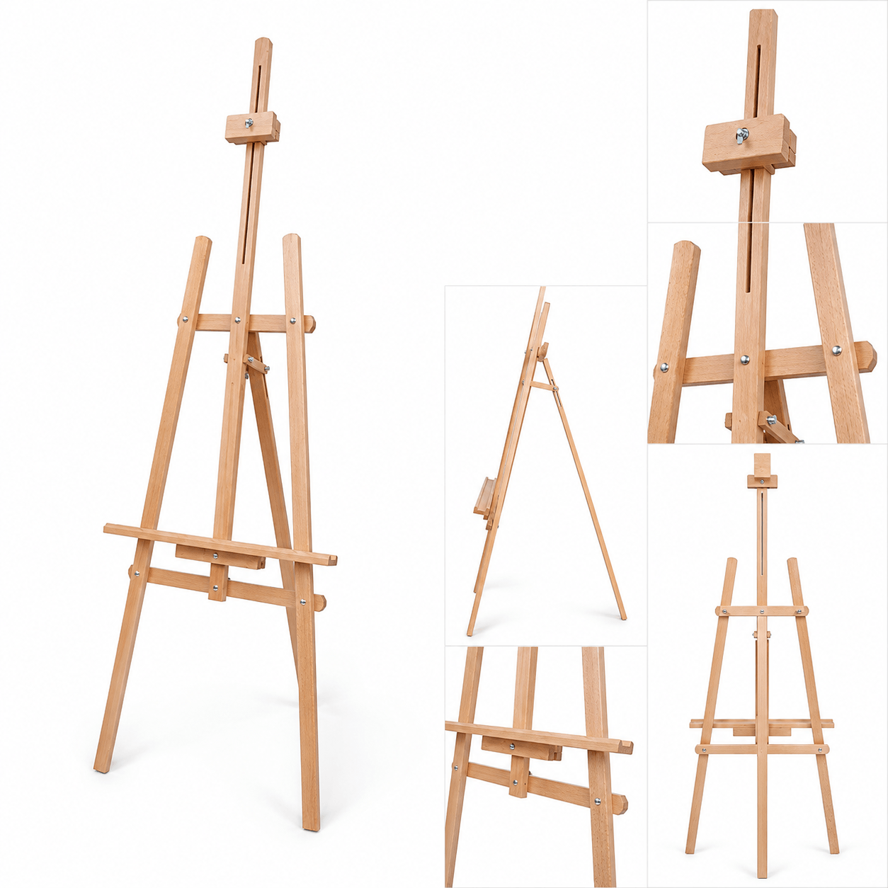 Kayın Şövale | 170 cm Ahşap Resim Şövalesi