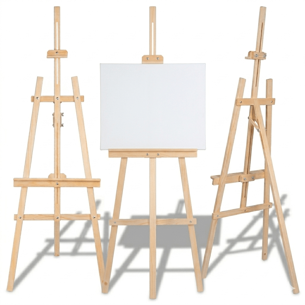 Standart Ahşap Şövale - Profesyonel Ressam Sehpası