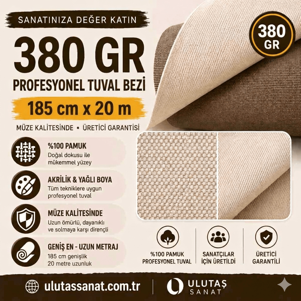 Tuval Bezi 185 cm x 20 m 380 gr