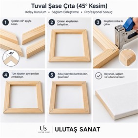 50x70 Şase 45 Kesilmiş 3 cm x 4 cm 10 adet