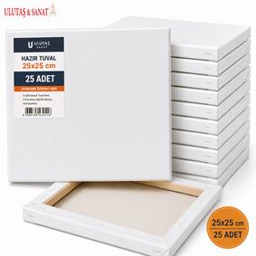 25x25 Hazır Tuval 25 Adet | Ekonomik Öğrenci Seri