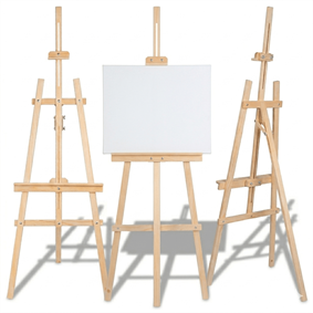 Standart Ahşap Şövale - Profesyonel Ressam Sehpası