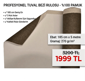 Tuval Bezi 185 cm x 5 m 270 gr 