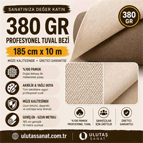 Tuval Bezi 185 cm x 10 m 380 gr