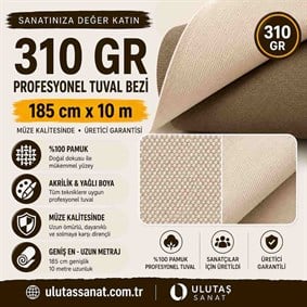 Tuval Bezi 185 cm x 10 Metre 310 gr