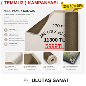 Tuval Bezi 185 cm x 20 Metre | Profesyonel %100 Pamuk Kalın Dokulu Büyük Ebat Tuval Kumaşı