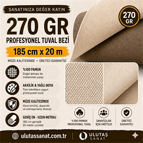 Tuval Bezi 185 cm x 20 m 270 gr 