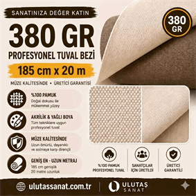 Tuval Bezi 185 cm x 20 m 380 gr