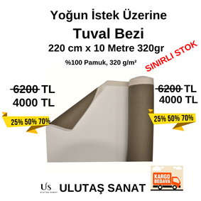 Tuval Bezi 220 cm x 10 metre 320 gr