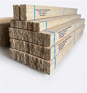 Tuval şase çıta çubuk 17mm x 17mm 250cm x 36 adet