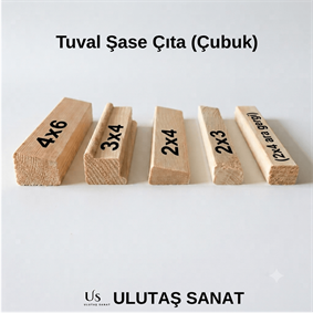 Tuval şase çıta çubuk 4 cm x 6 cm 3 m x 8 adet