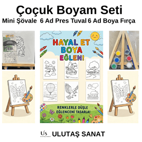 Ulutaş Sanat Şövaleli 6lı Mini Çocuk Boyama Seti