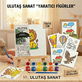 Ulutaş Sanat Şövaleli 6lı Mini Çocuk Boyama Seti