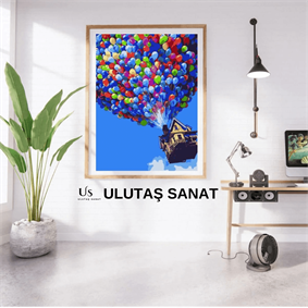 Yukarı Bak (Up) Sayılarla Boyama