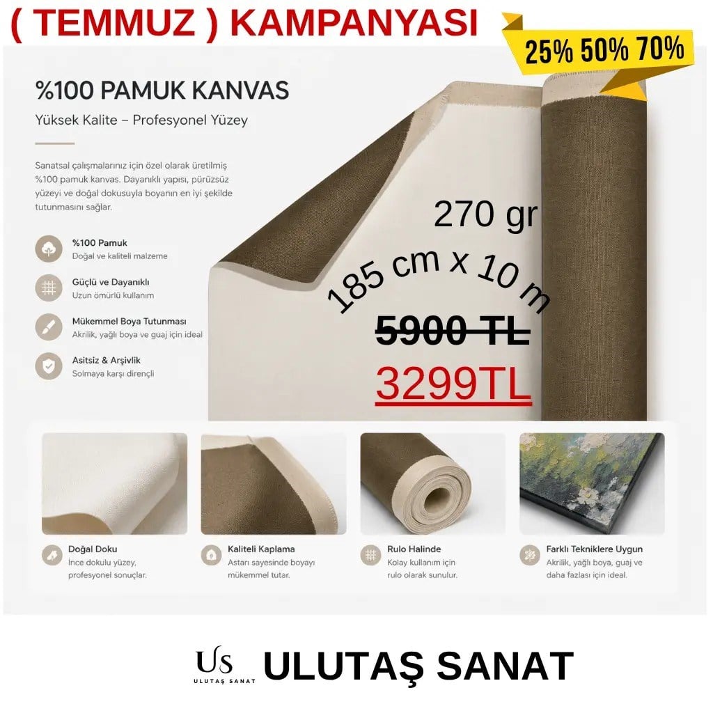 Tuval Bezi 185 cm x 10 Metre 270 gr