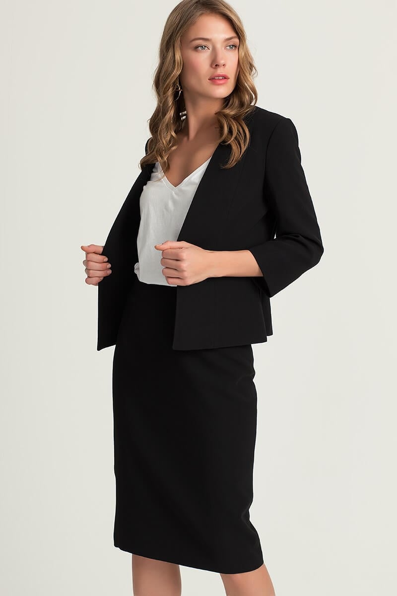 Siyah Normal Bel Etekli Takım Elbise | Kadın Giyim | Setre