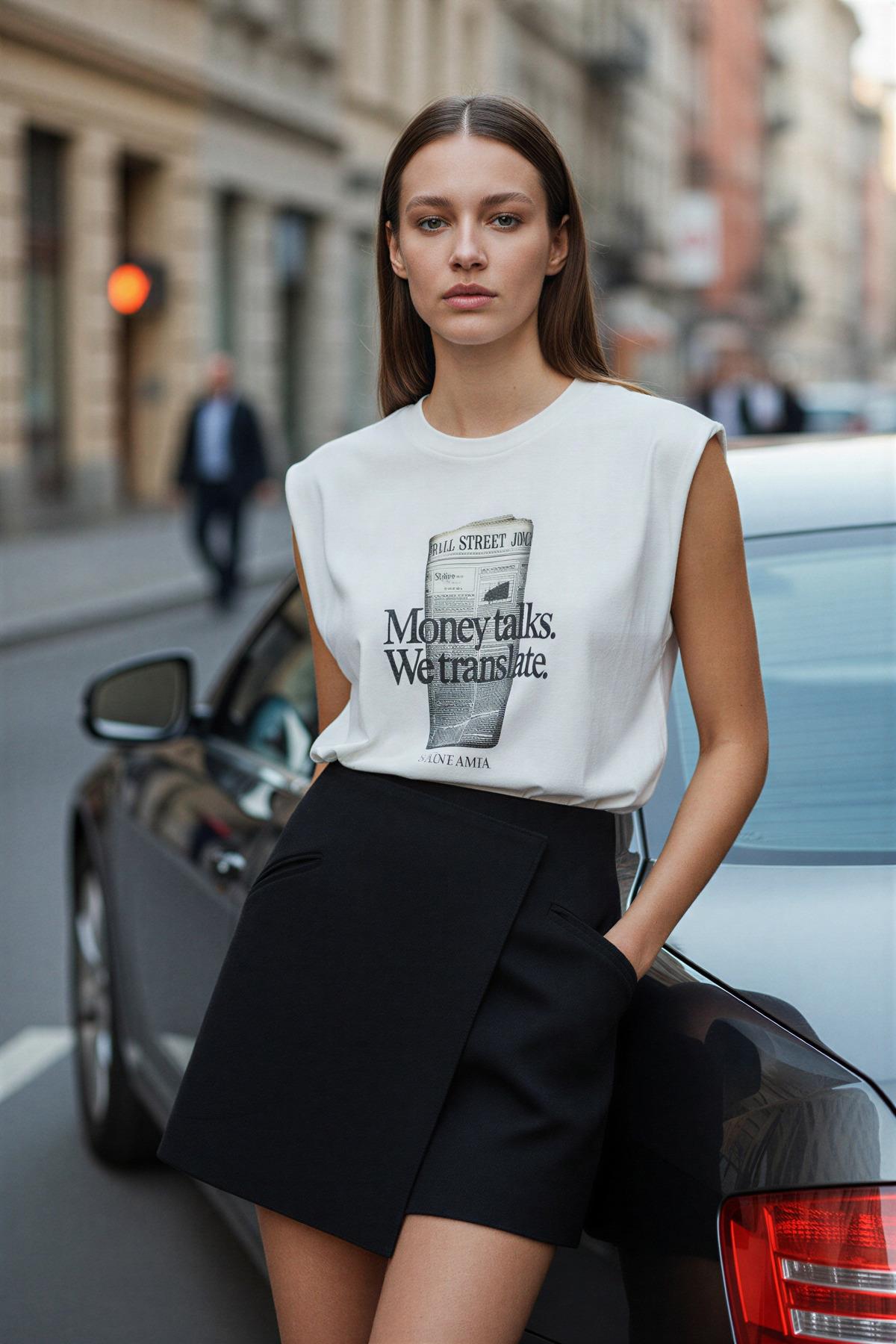 Ekru 5YB4ESTS0517 T-SHIRT