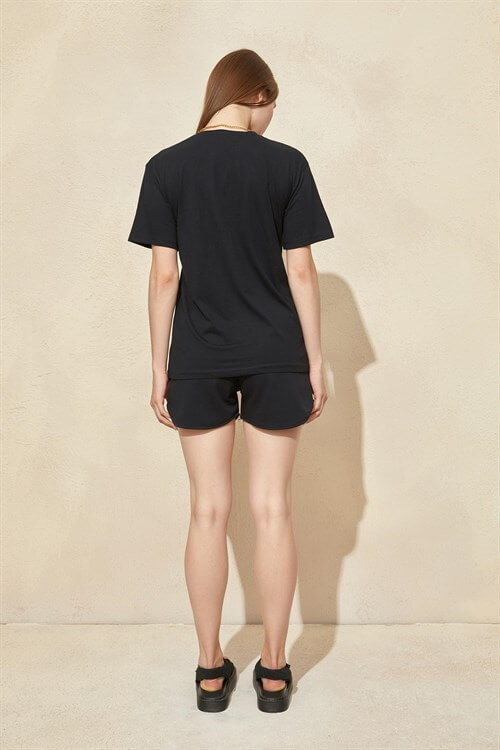 Siyah Basic T-Shirt Şort TakımST060S84102001