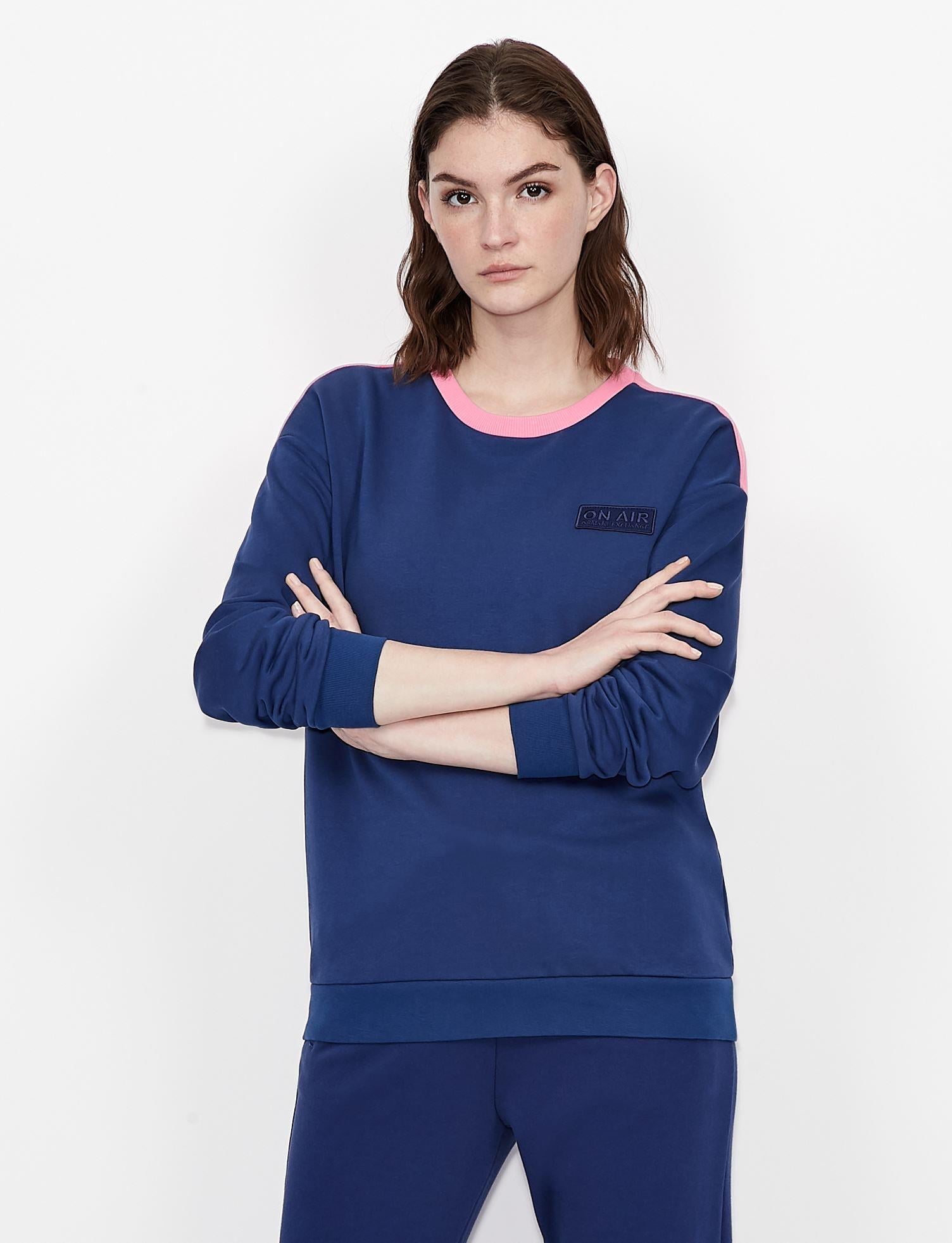 BİSİKLET YAKA RENKLİ SWEATSHIRT