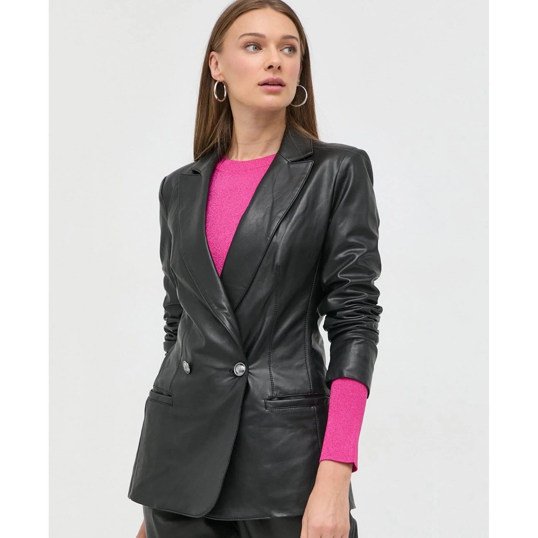 GUESS KADIN BLAZER DERİ CEKET