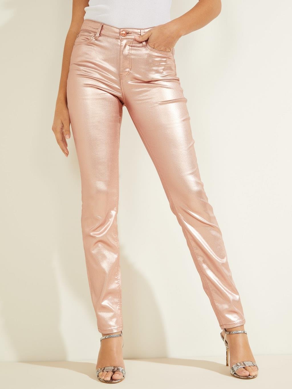 GUESS YÜKSEK BEL DAR KESİM KOT PANTOLON