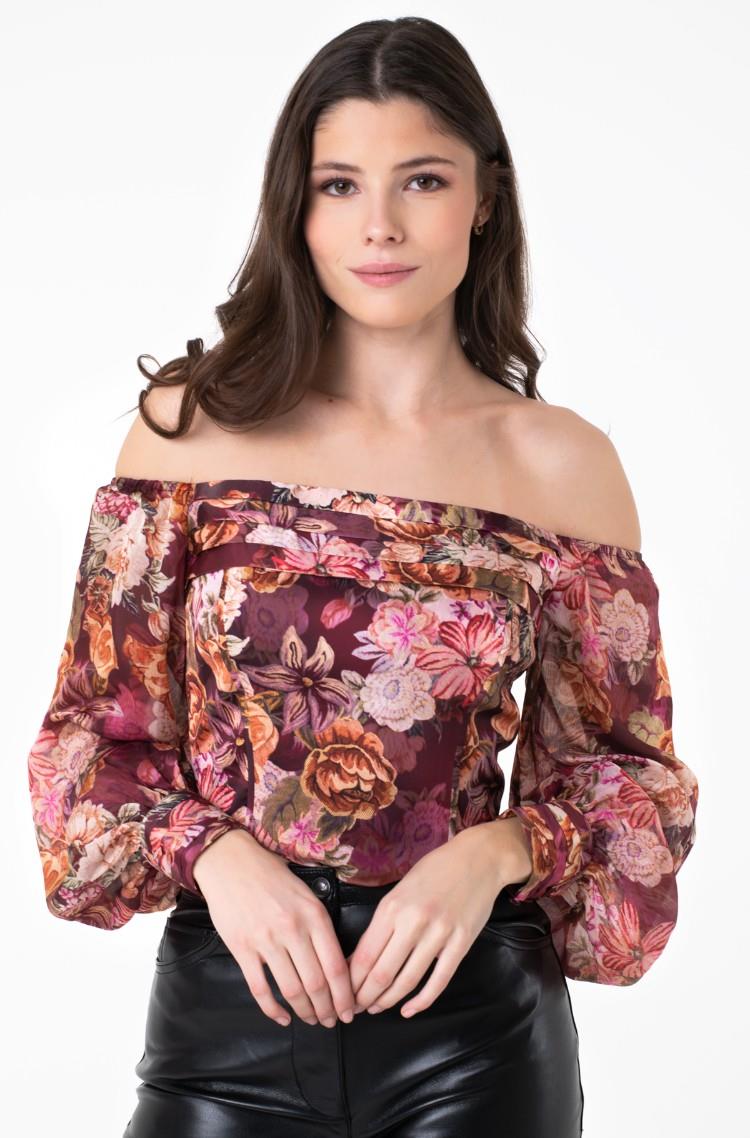 W3RH35WEFC2 GUESS UZUN KOLLU CROP BLUZ