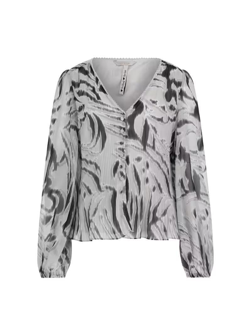 W4BH57WDW82 GUESS KADIN ZEBRA DESENLİ BLUZ