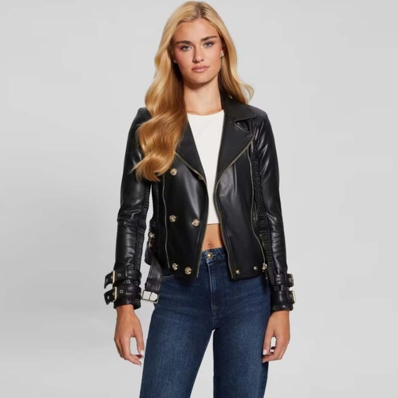 W4YL33K8S30 GUESS KADIN DERİ CEKET