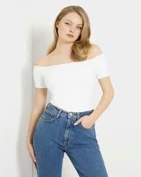 W4YP26KC7M0 GUESS KADIN KISA KOLLU  BODYSUIT