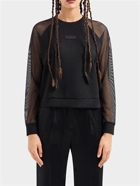 ARMANI EXCHANGE KADIN KOL DETAYLI SWEATSHIRT