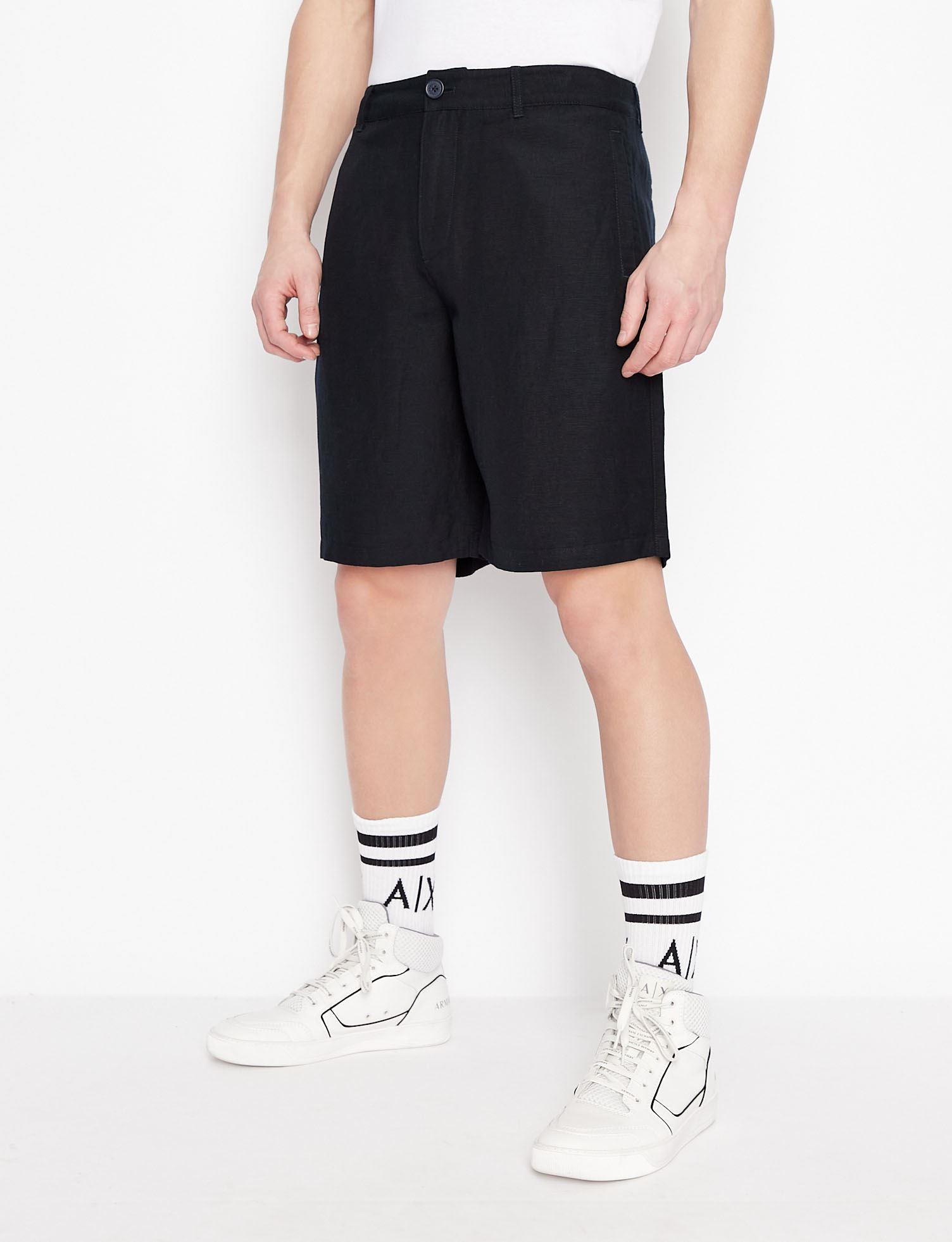 ARMANI EXCHANGE FİTİLLİ KETEN BERMUDA ŞORT