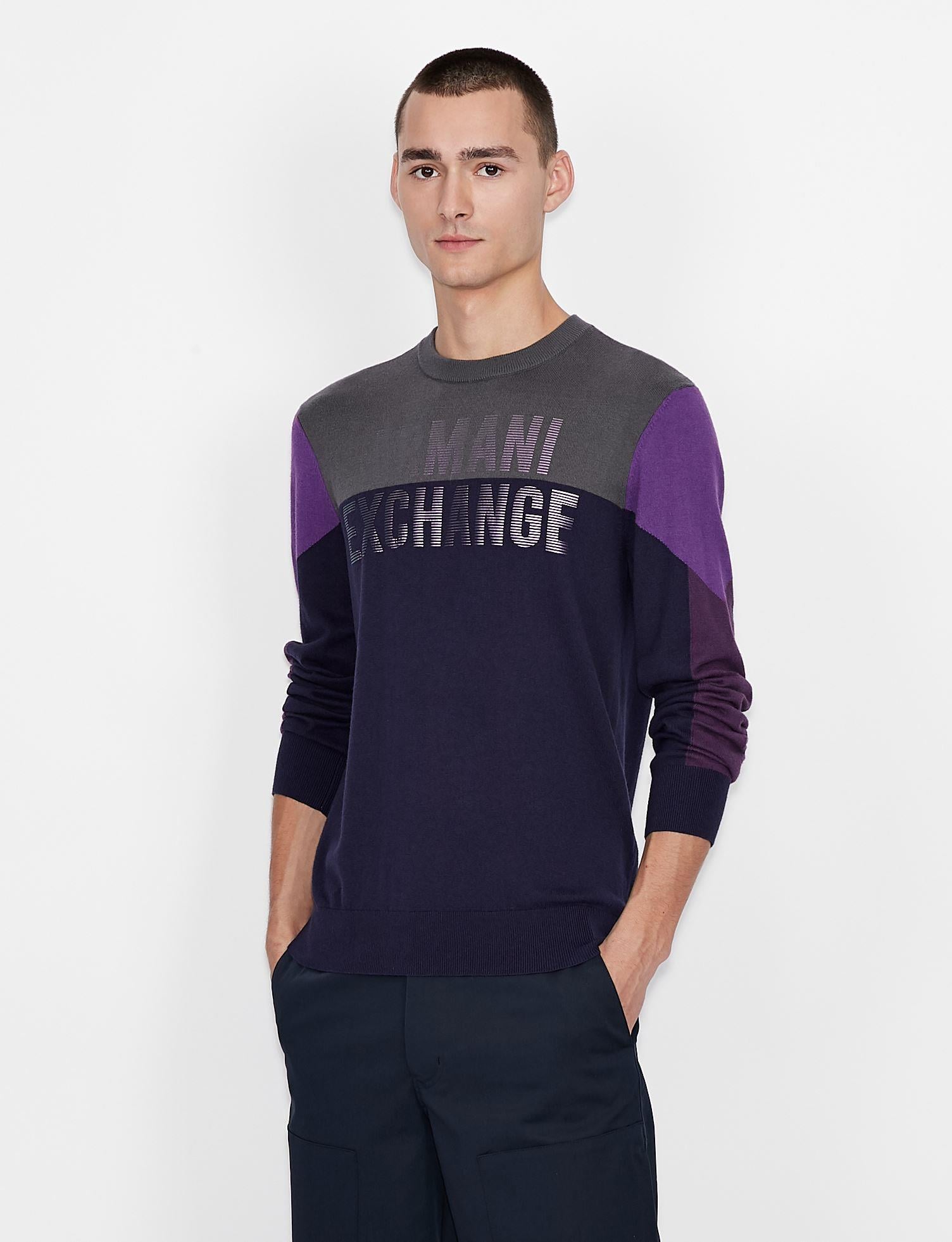 BİSİKLET YAKA ARMANI EXCHANGE LOGO KAZAK