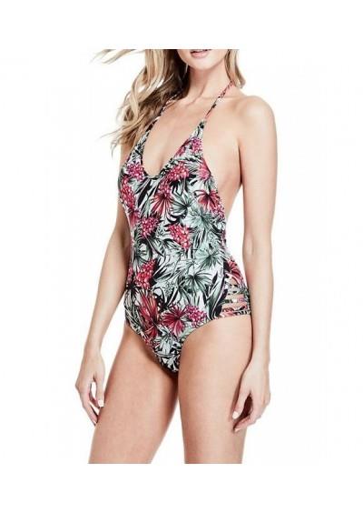 GUESS BOYUNDAN BAĞLAMALI ÇİÇEK DESENLİ MAYO E82J33MP004