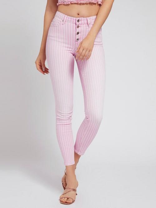 GUESS ÇİZGİLİ KOT PANTOLON