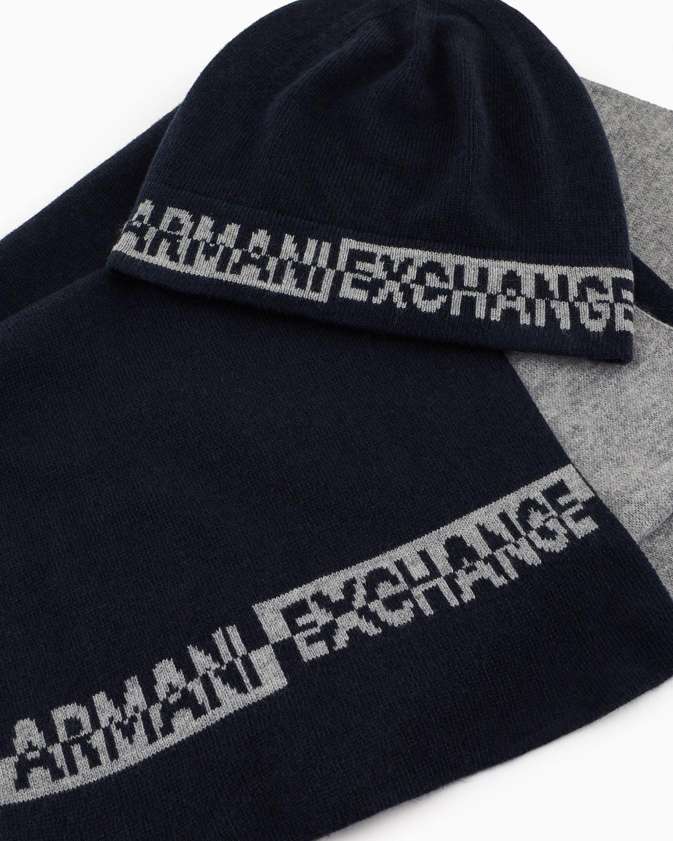 XM000337AF12274 ARMANI EXCHANGE ERKEK ATKI-BERE SET