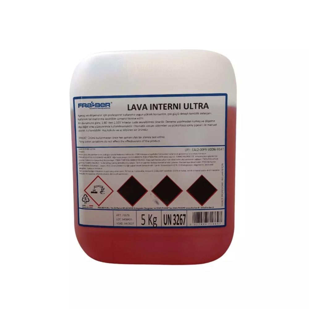 Fraber Lava Interni Ultra Yoğun Konsantre Detaylı Kumaş Temizleyici (1:100 Konsantre) - 5 kg