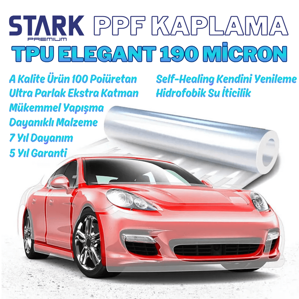 Stark PPF-TPU Elegant Şeffaf Araç Boya Koruma Kaplama 190 Micron 15 Mt