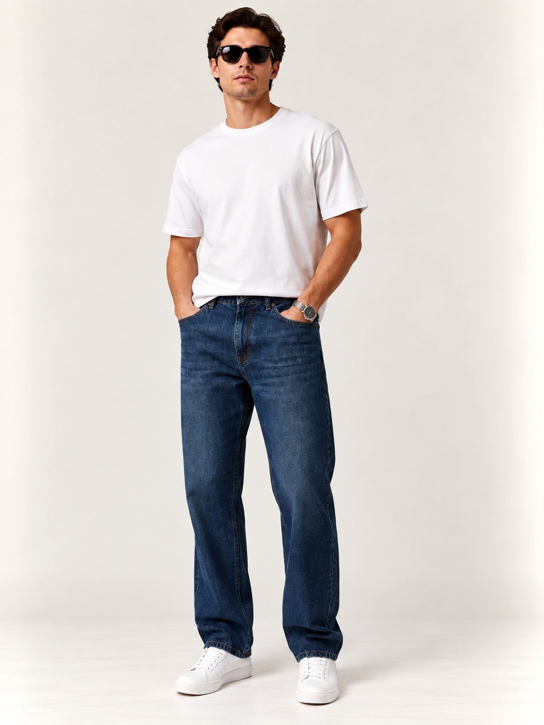73526-73614  ERKEK RELAXED STRAIGHT FIT DENİM PANTOLON 73526-73614