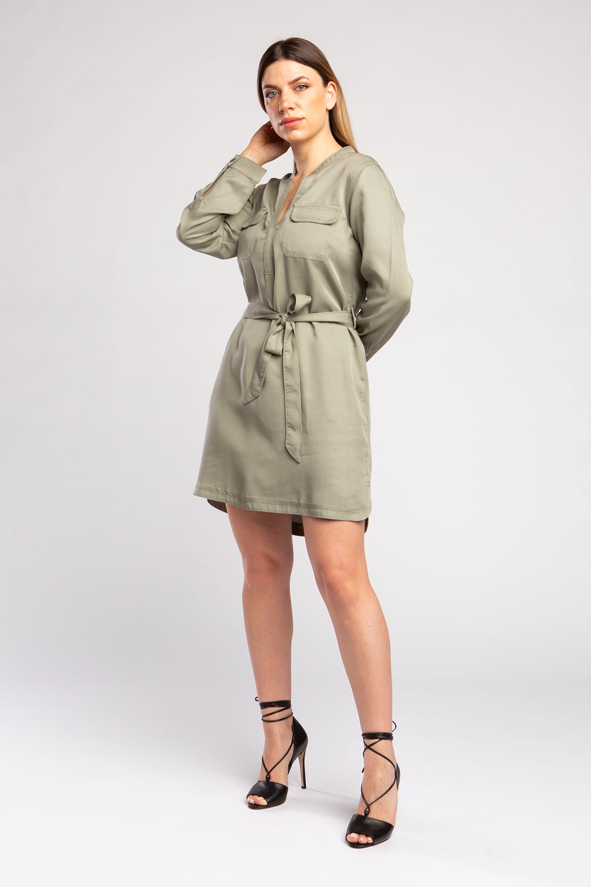 KADIN TENCEL ELBİSE 16436-70047