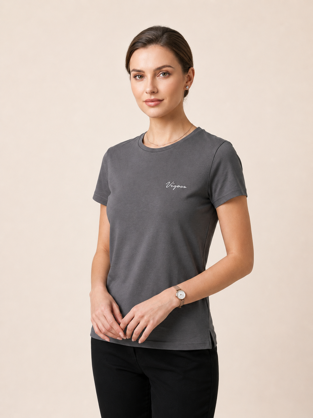 VİGOSS BASKILI KADIN T-SHIRT 13193-03370
