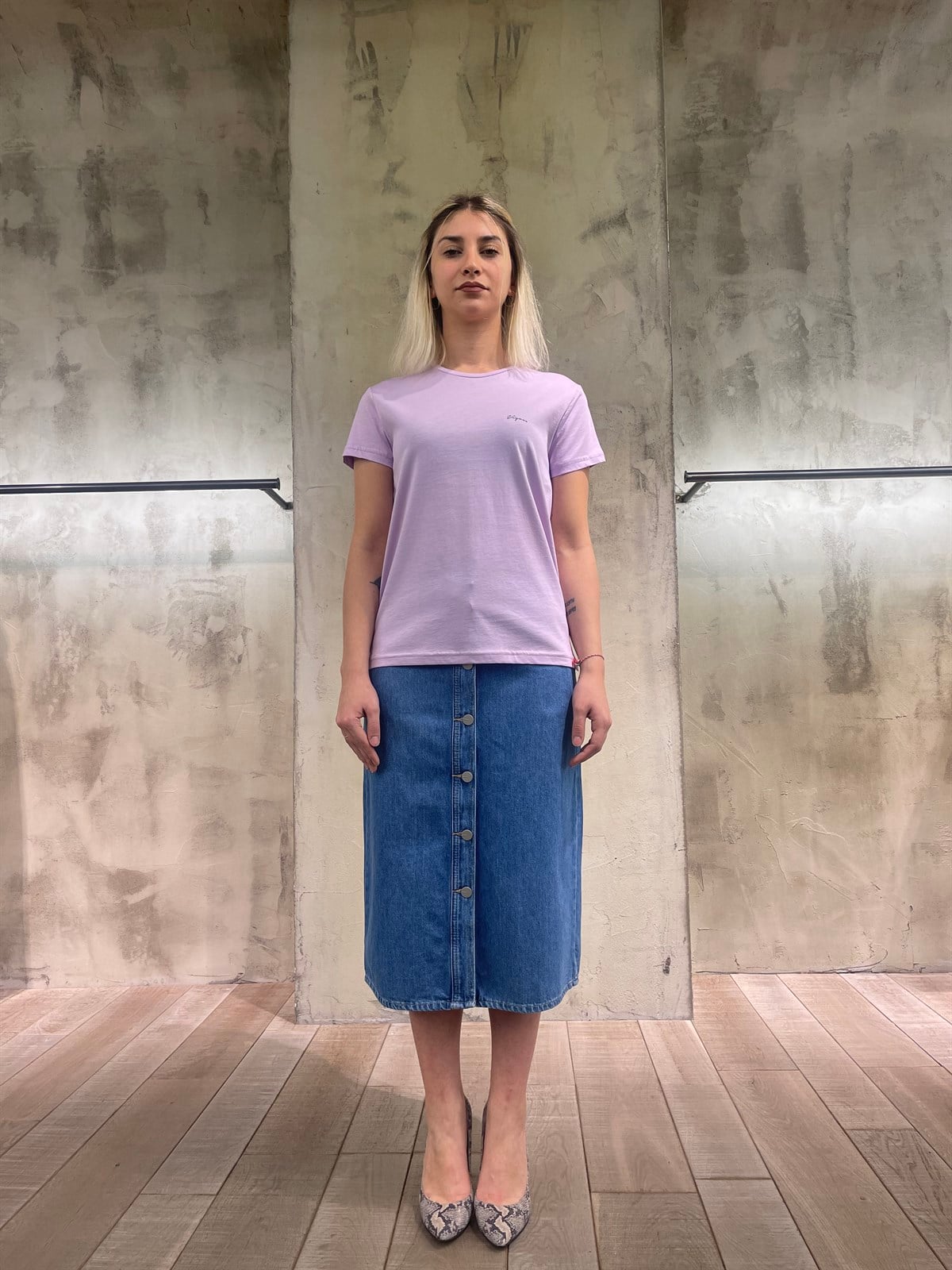 VİGOSS BASKILI KADIN T-SHIRT 13193-03370
