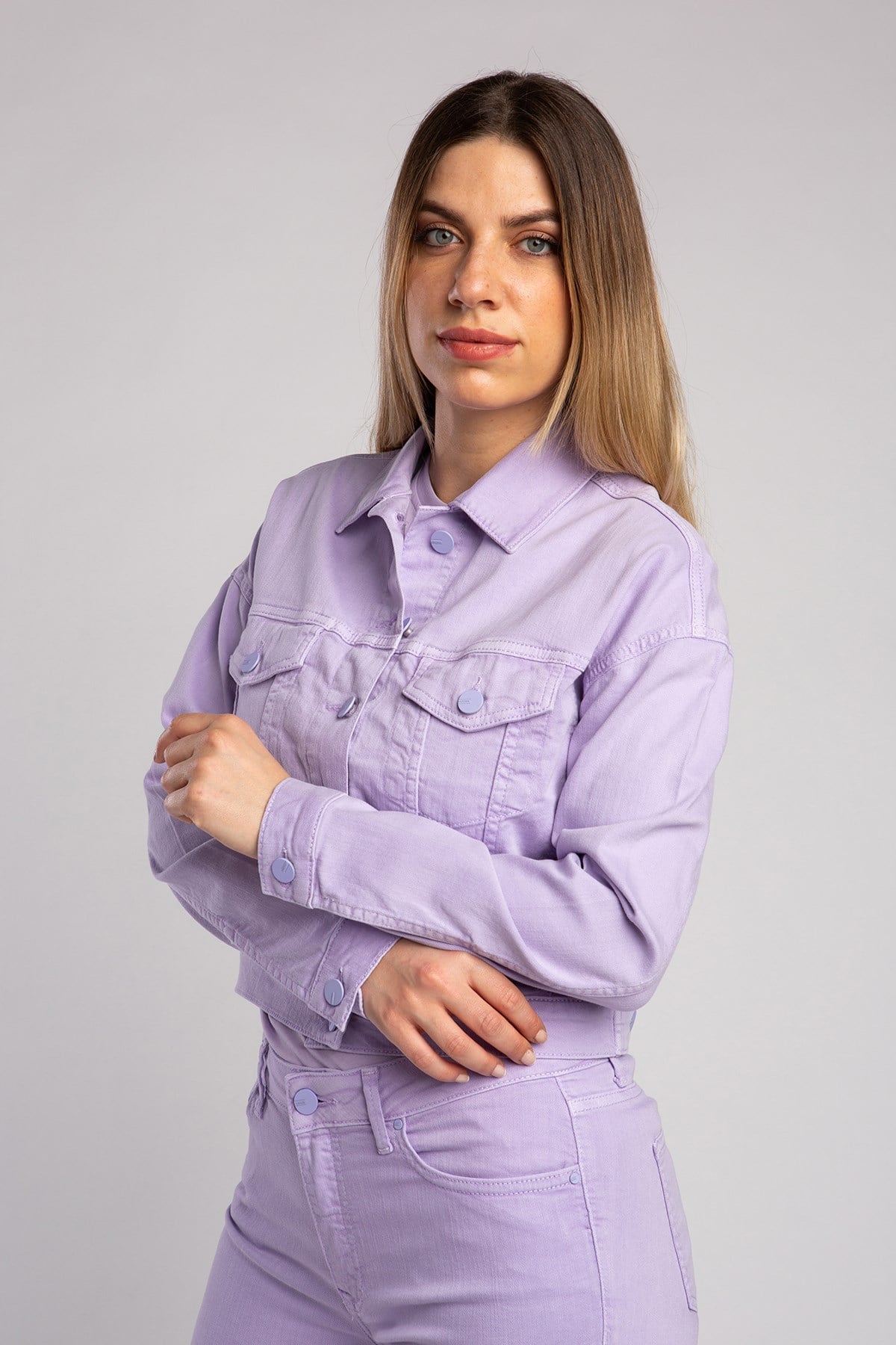 VİGOSS KADIN BASIC NON DENİM CEKET S-MC46560-70046