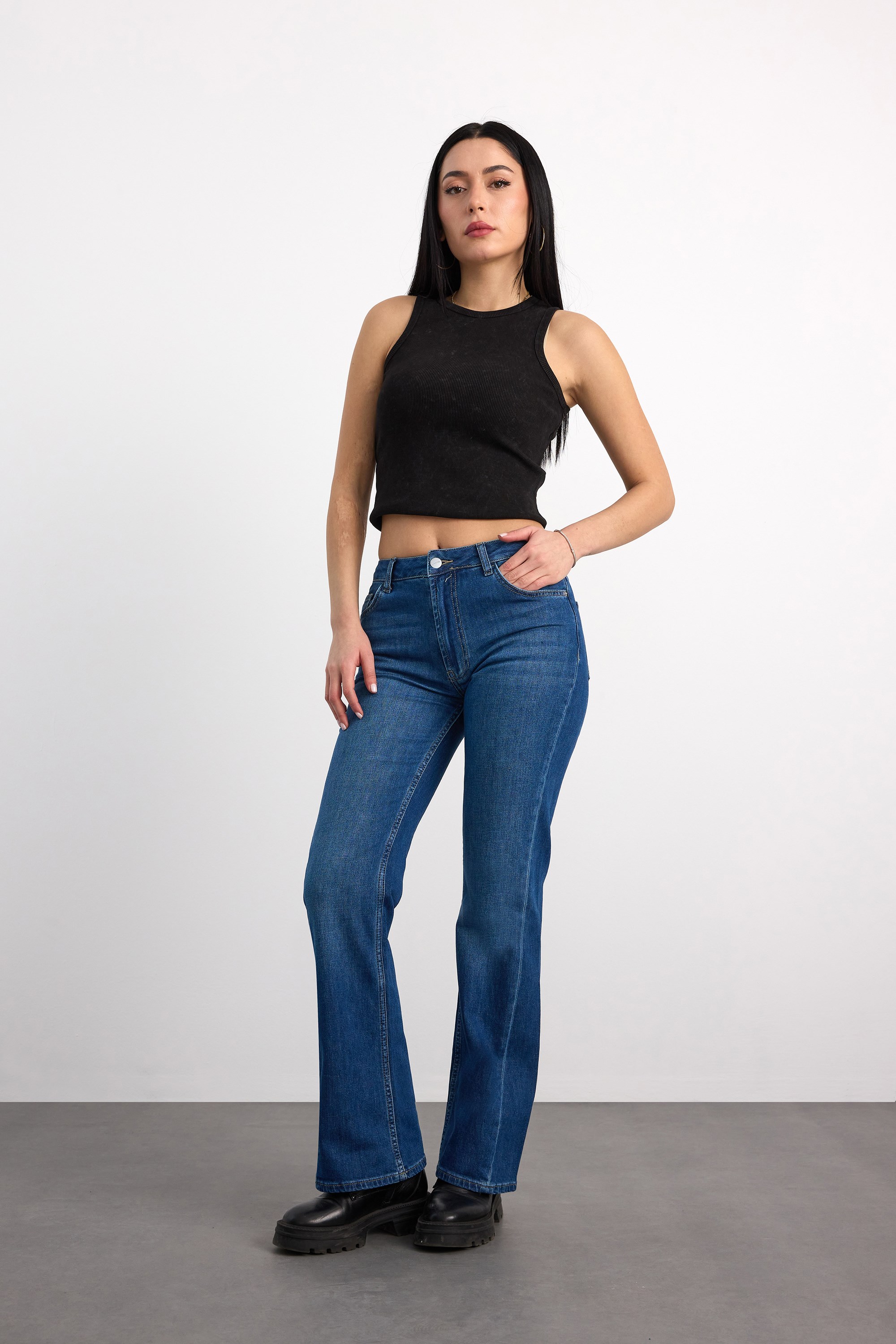 24326-73603 KADIN BOOT CUT MID DENİM WAIST 24326-73603