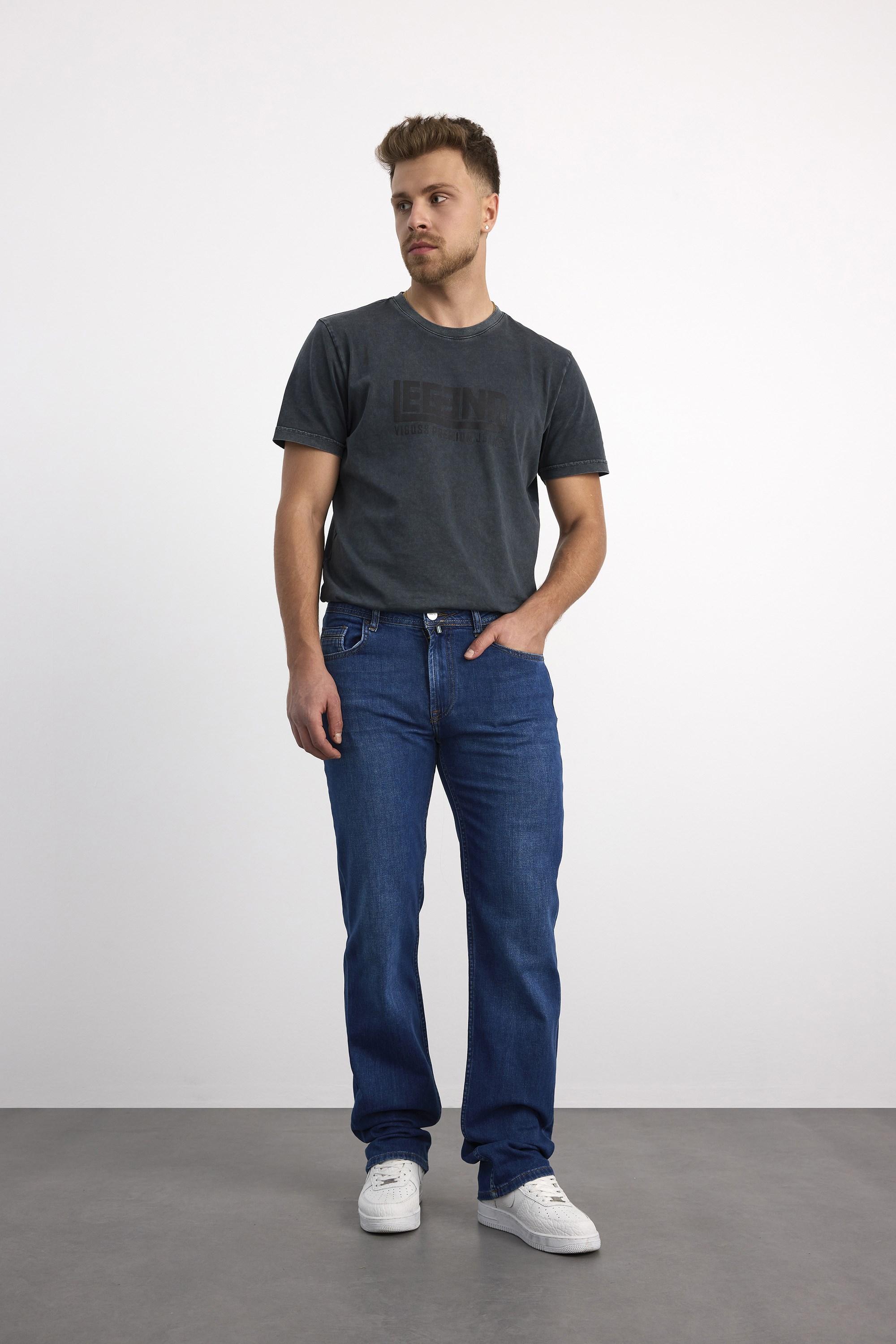 76077-73604 ERKEK REGULAR FİT MID WAIST MİD LEG DENİM PANTOLON 76077-73604