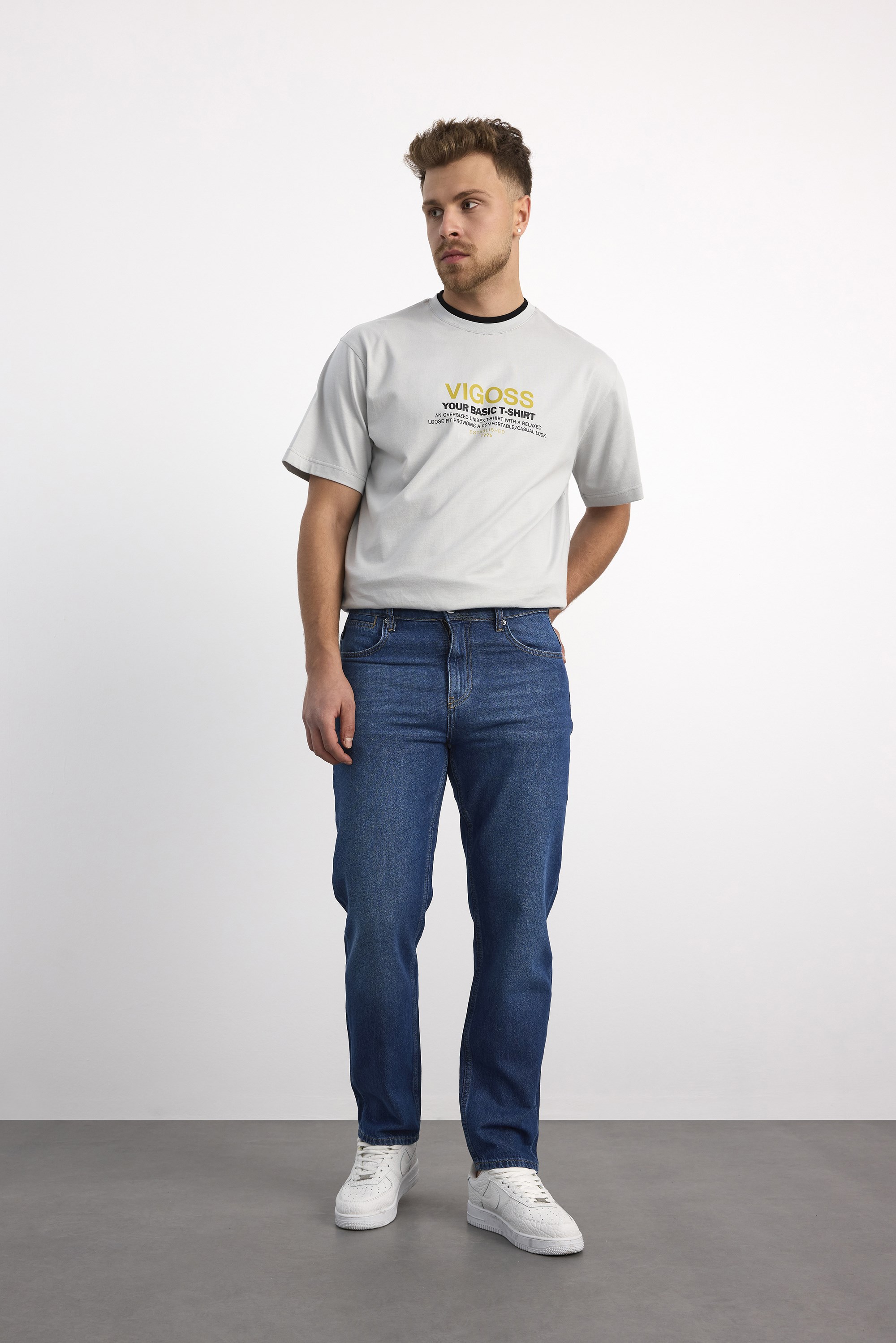76094-73602 ERKEK TAPERED FİT MID WAIST SLİM LEG DENİM PANTOLON 76094-73602