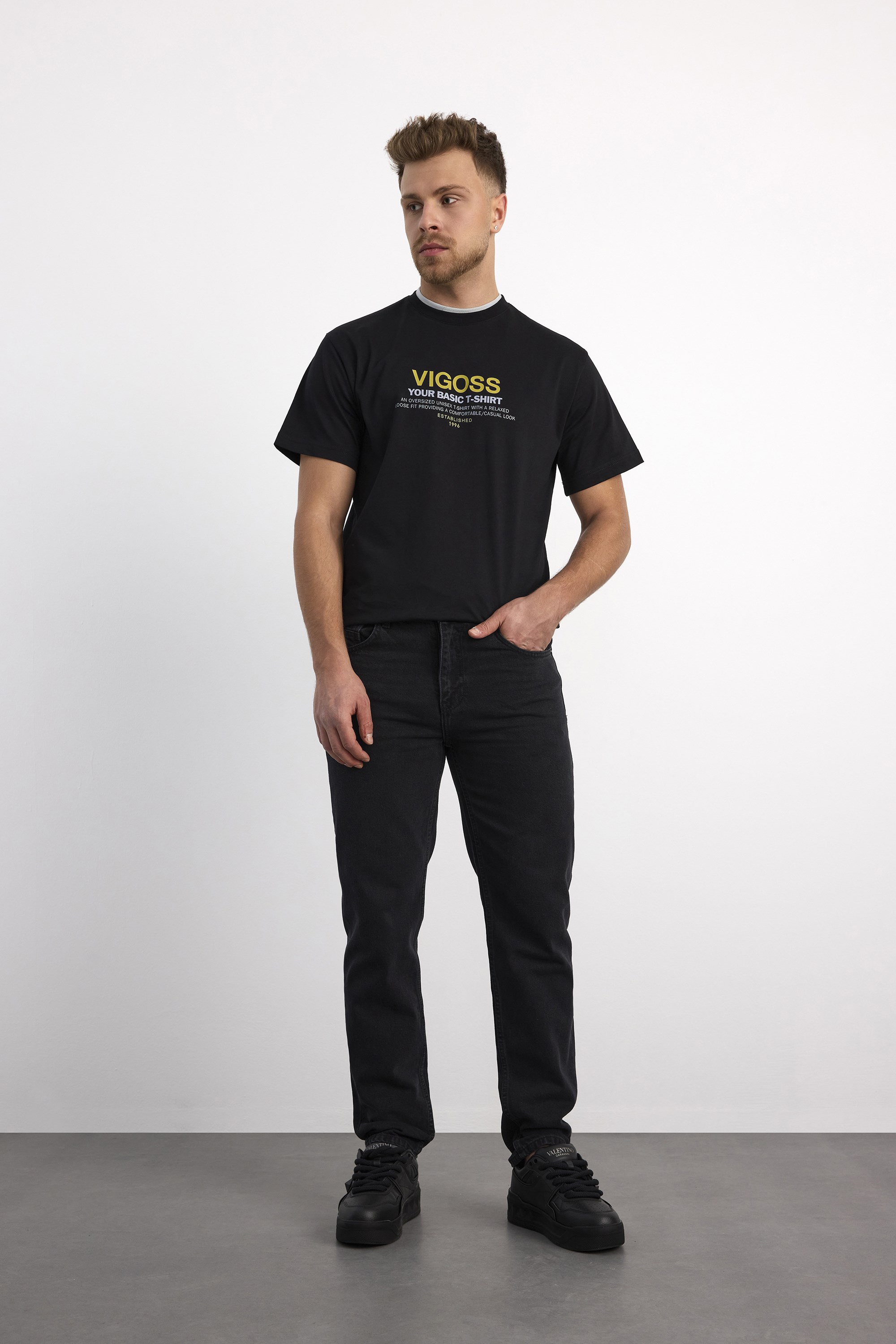 76098-73601 ERKEK TAPERED FİT MID WAIST SLİM LEG DENİM PANTOLON 76098-73601