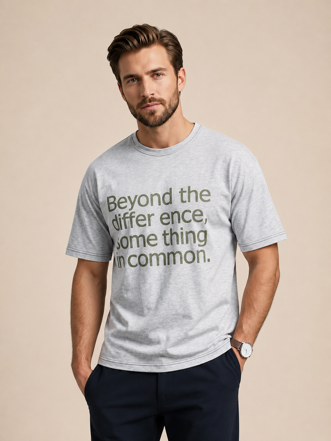 VIGOSS ACTION OWERSIZE BASKILI ERKEK T-SHIRT 62662-03501