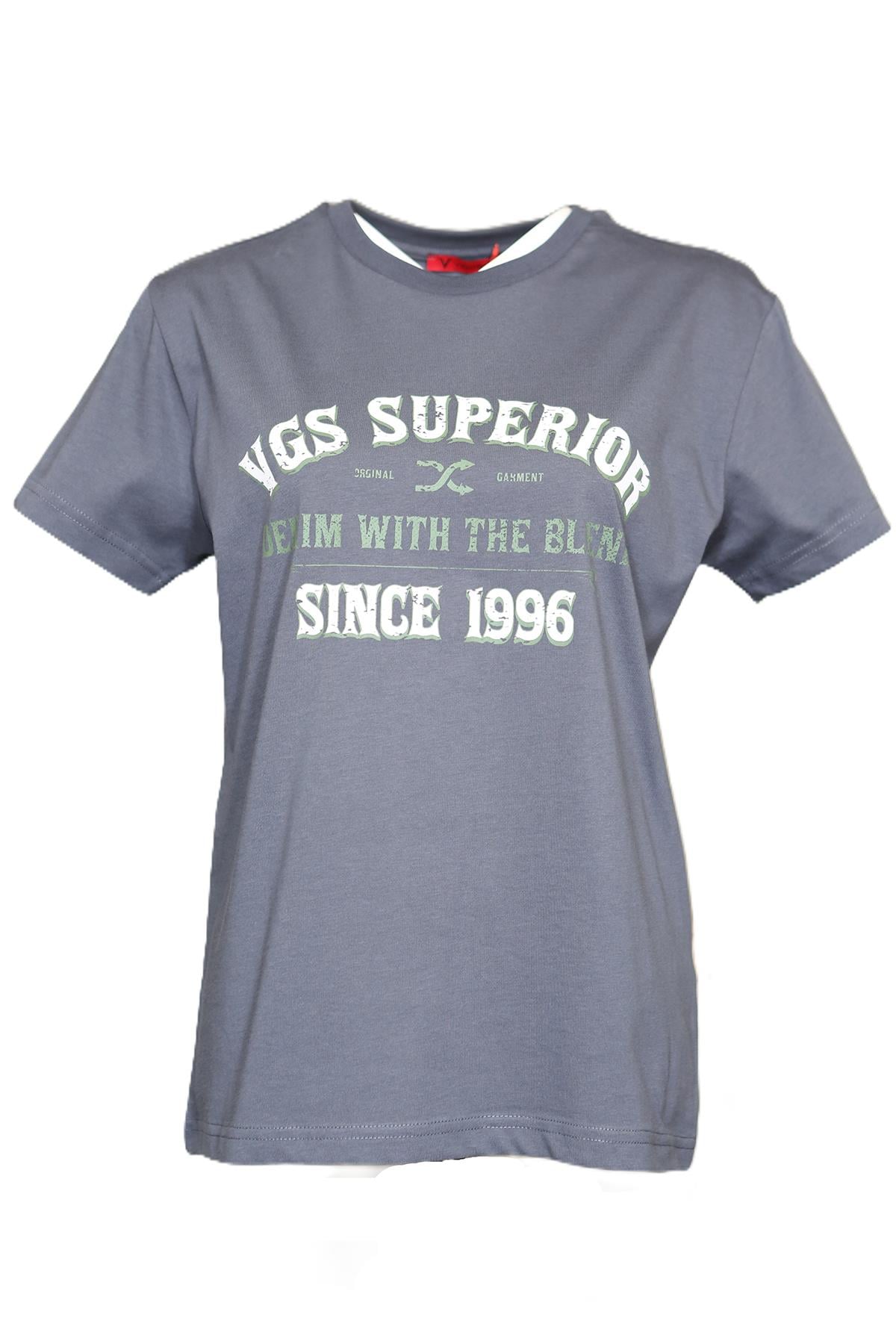 VİGOSS BASKILI KADIN REGULAR T-SHIRT (WASHED) 13756-30166